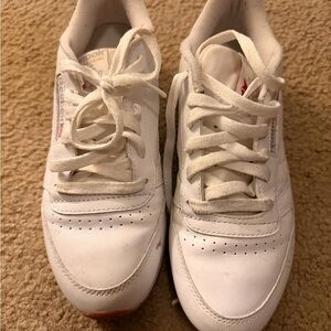 Reebok White Lace-Up Sneakers